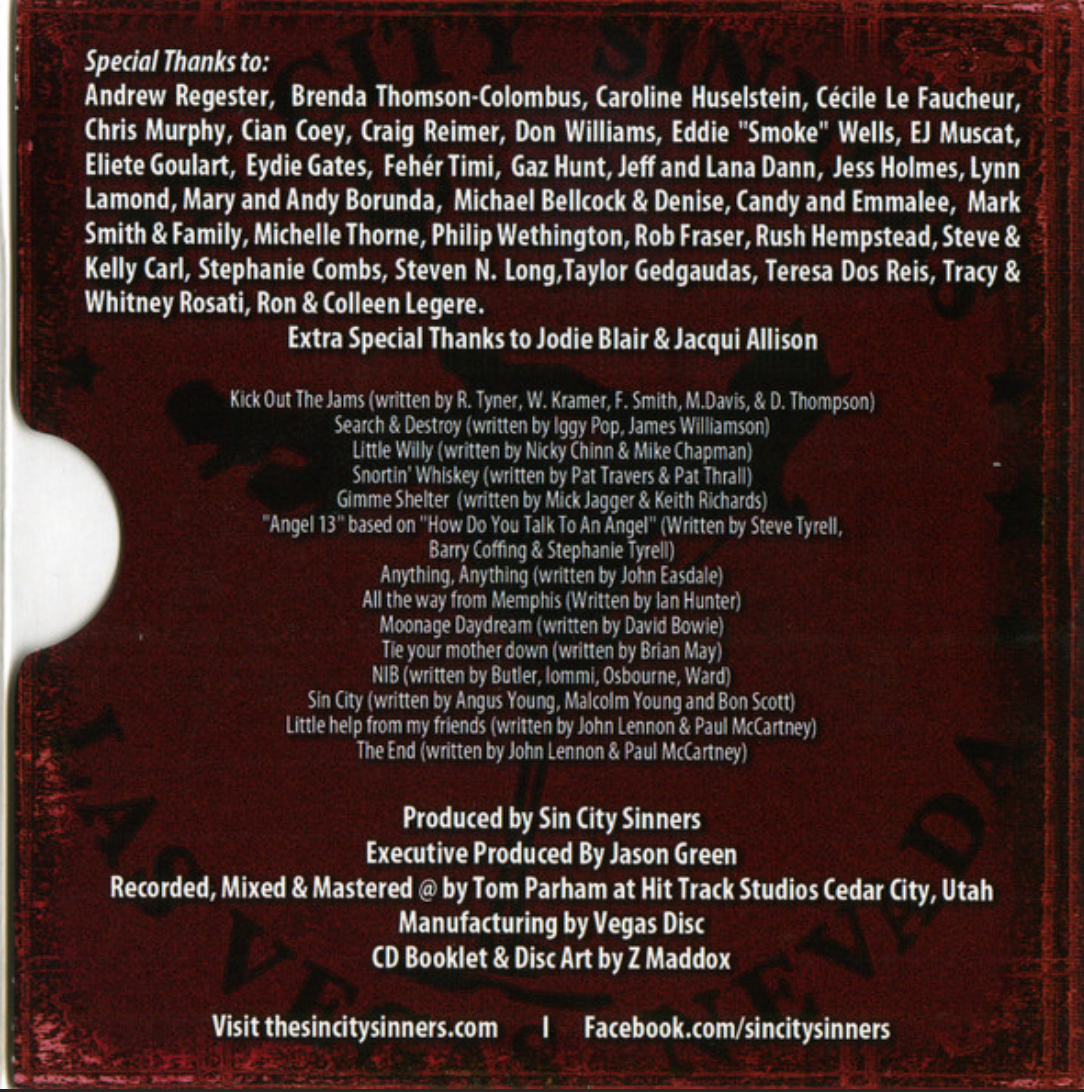 SIGNED DIVEBAR Days Revisited CD - Sin City Sinners