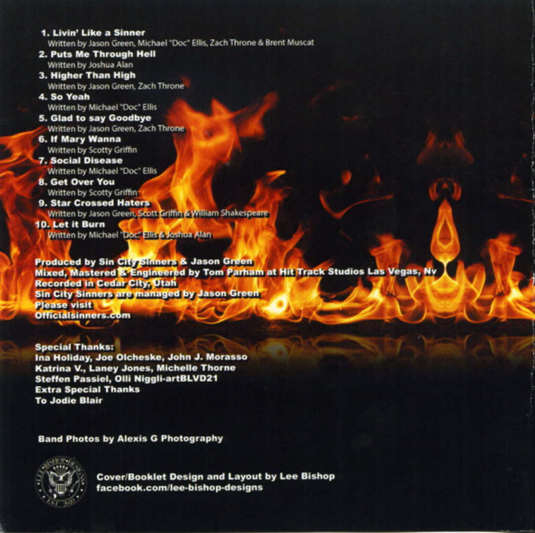 RARE "Let It Burn" - Sin City Sinners CD