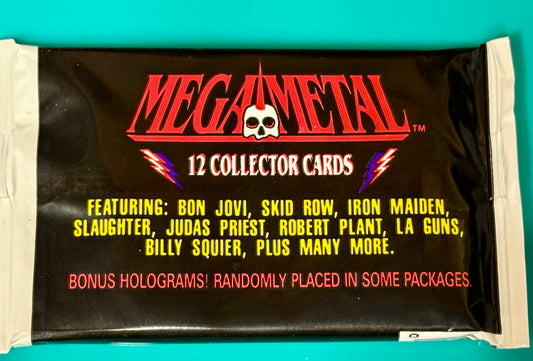 VINTAGE Mega Metal Rock Collecters Cards Pack