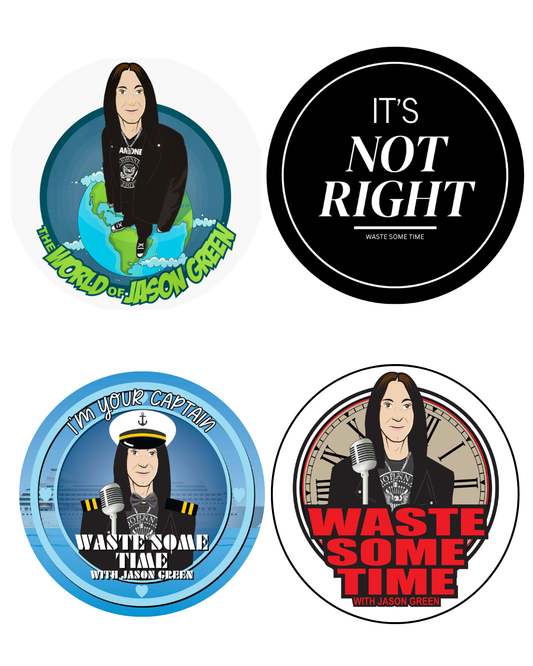 Waste Some Time Vinyl Sticker 4-Pack